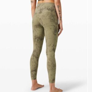 Lululemon Align diamond dye green olive 25” leggings 4 high rise waist